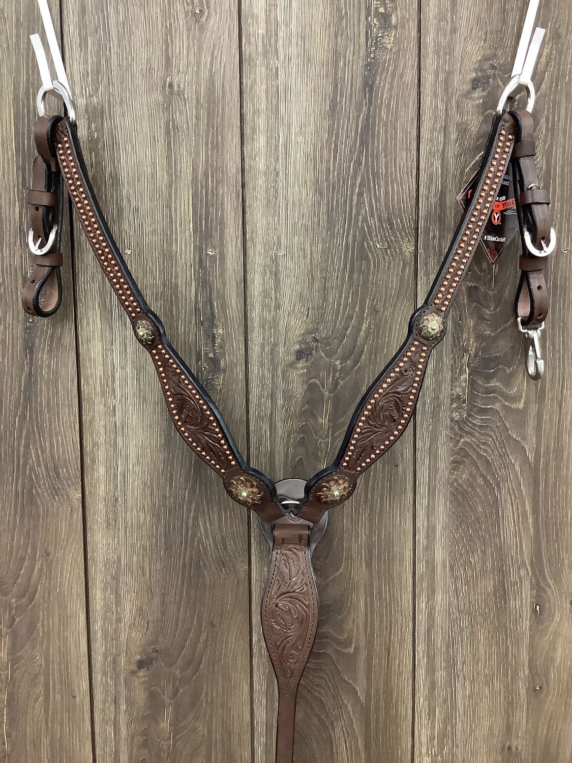 JBW Circle Y Breast Collar Copper Spots
