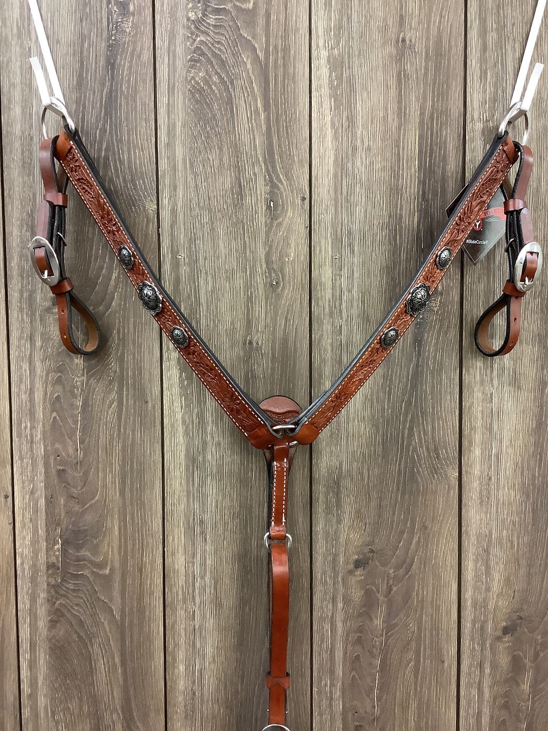JBW Circle Y Breast Collar Texas Flower