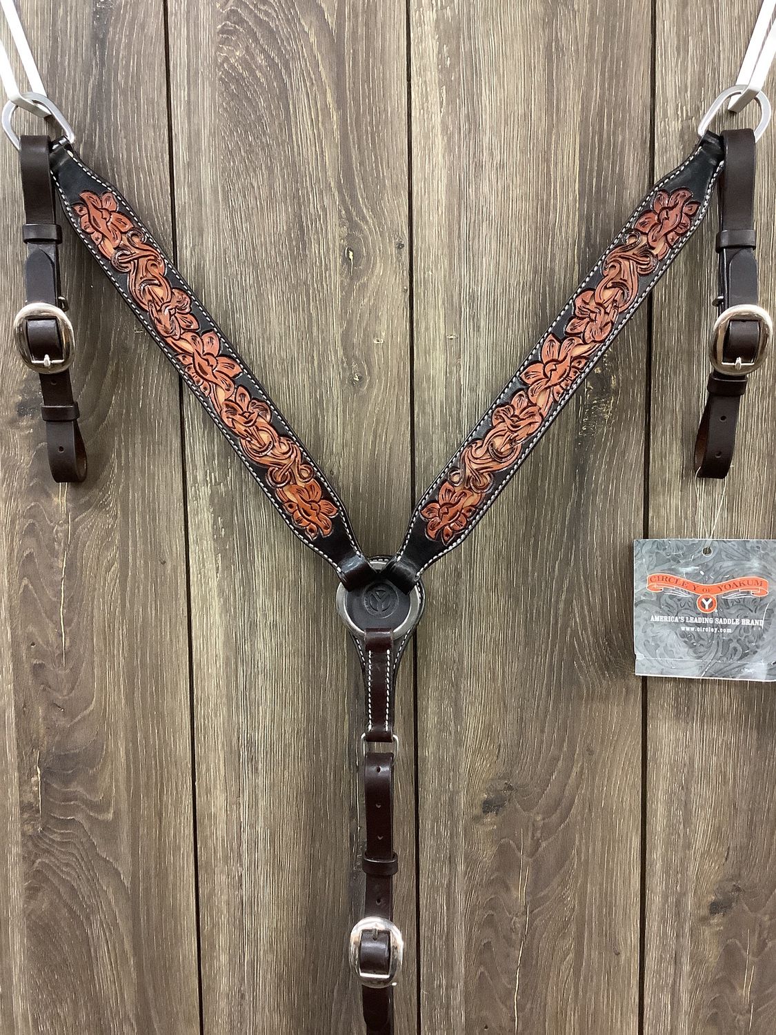 JBW Circle Y Breast Collar Filigree Tan Inlay