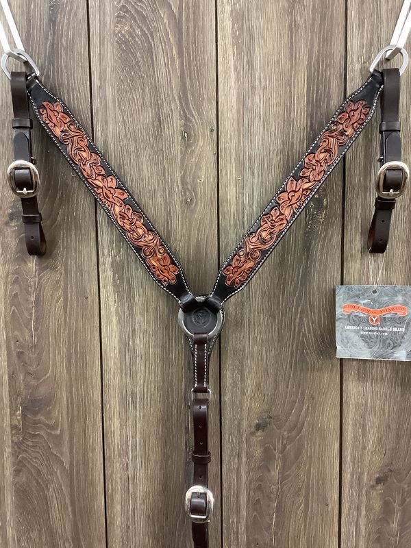 JBW Circle Y Breast Collar Filigree Tan Inlay