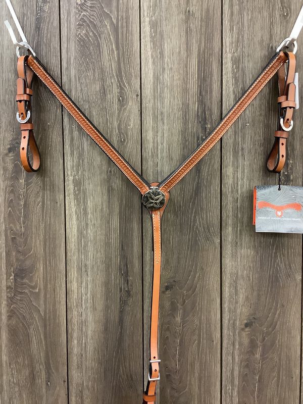 JBW Circle Y Breast Collar Tulip Concho
