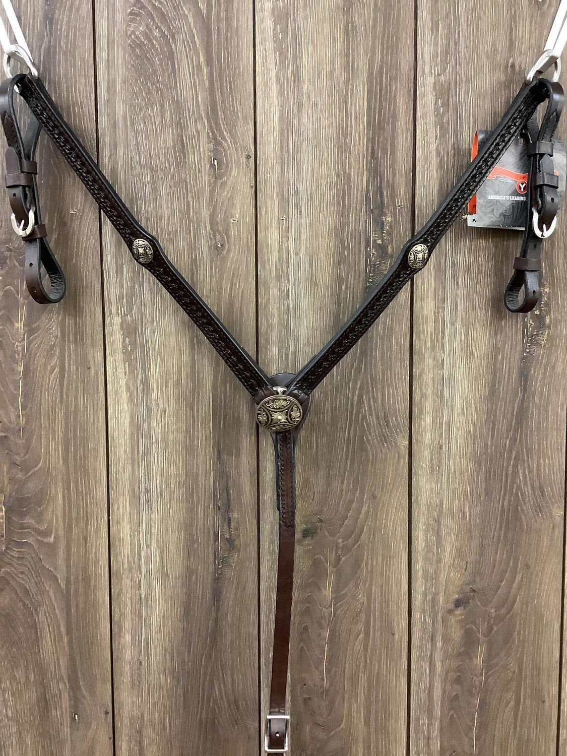 JBW Circle Y Breast Collar Flared Iron Vine
