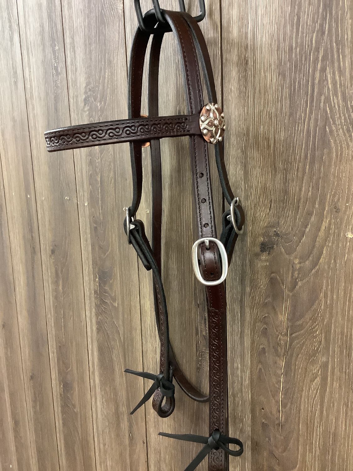 JBW Circle Y Browband Headstall Copper Patina