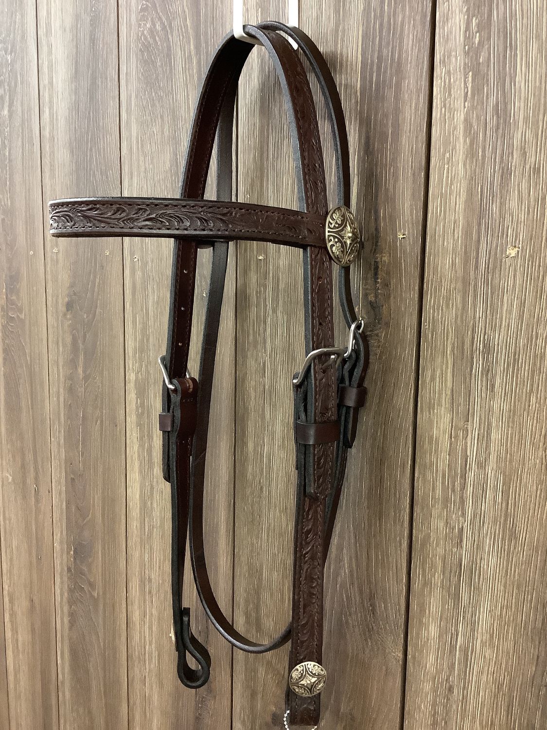 JBW Circle Y Browband Headstall Floral Tooled