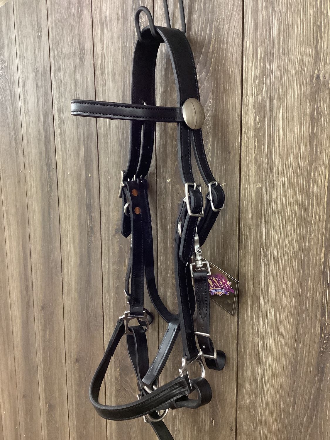 JBW Tucker Halter Bridle Combo Black with Chrome