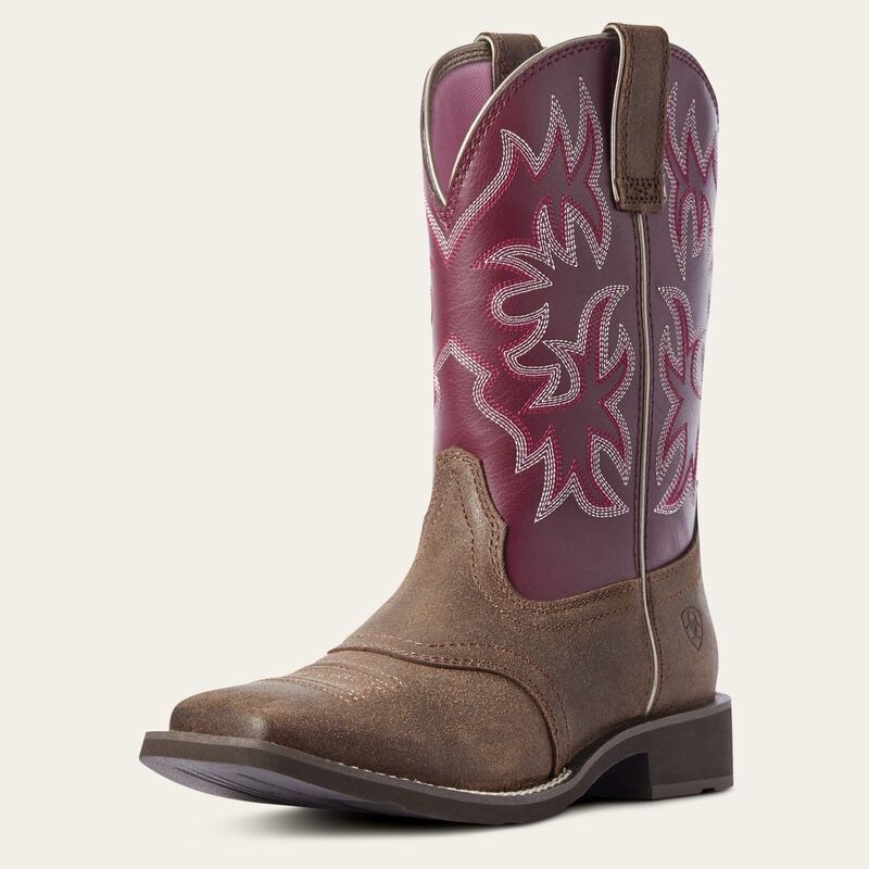 Ariat Delilah Java &amp; Burgundy Sq Toe
