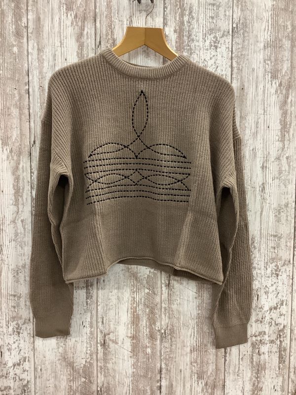 Yuma Stitch Crop Sweater