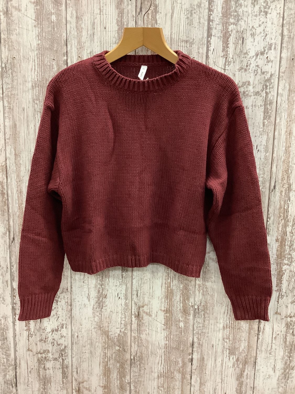 WL Drop Shoulder Crop Sweater