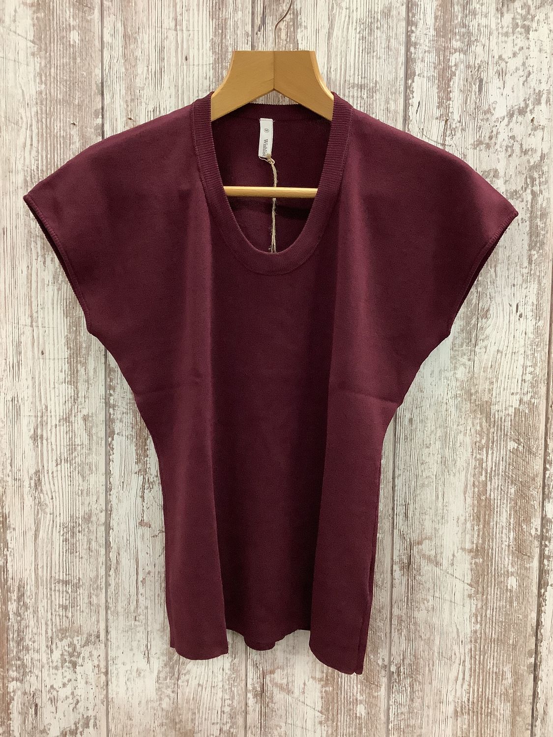 WL Wine Cap Sleeve Sweater