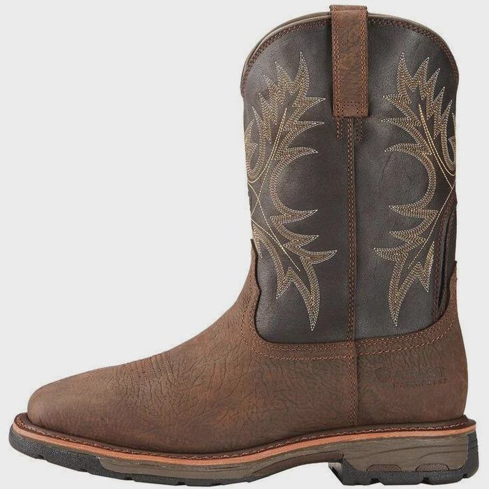 Ariat WorkHog H2O Soft Sq Toe Work Boot Bruin Brown