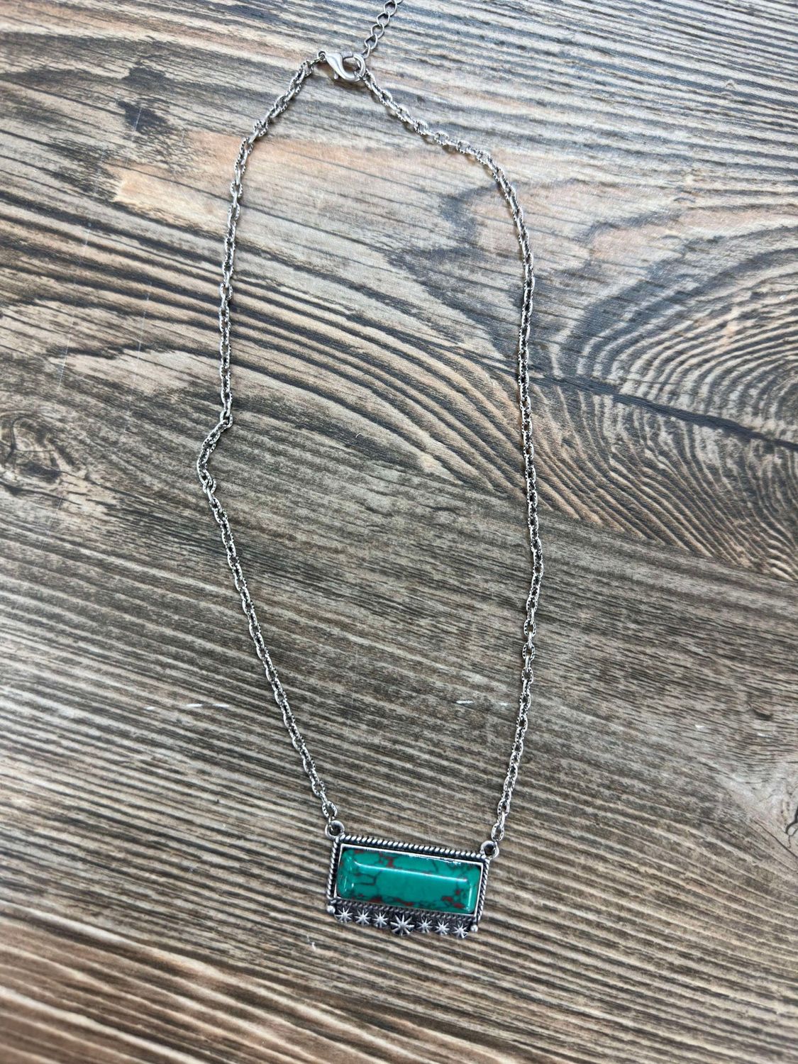 Turquoise Bar Necklace