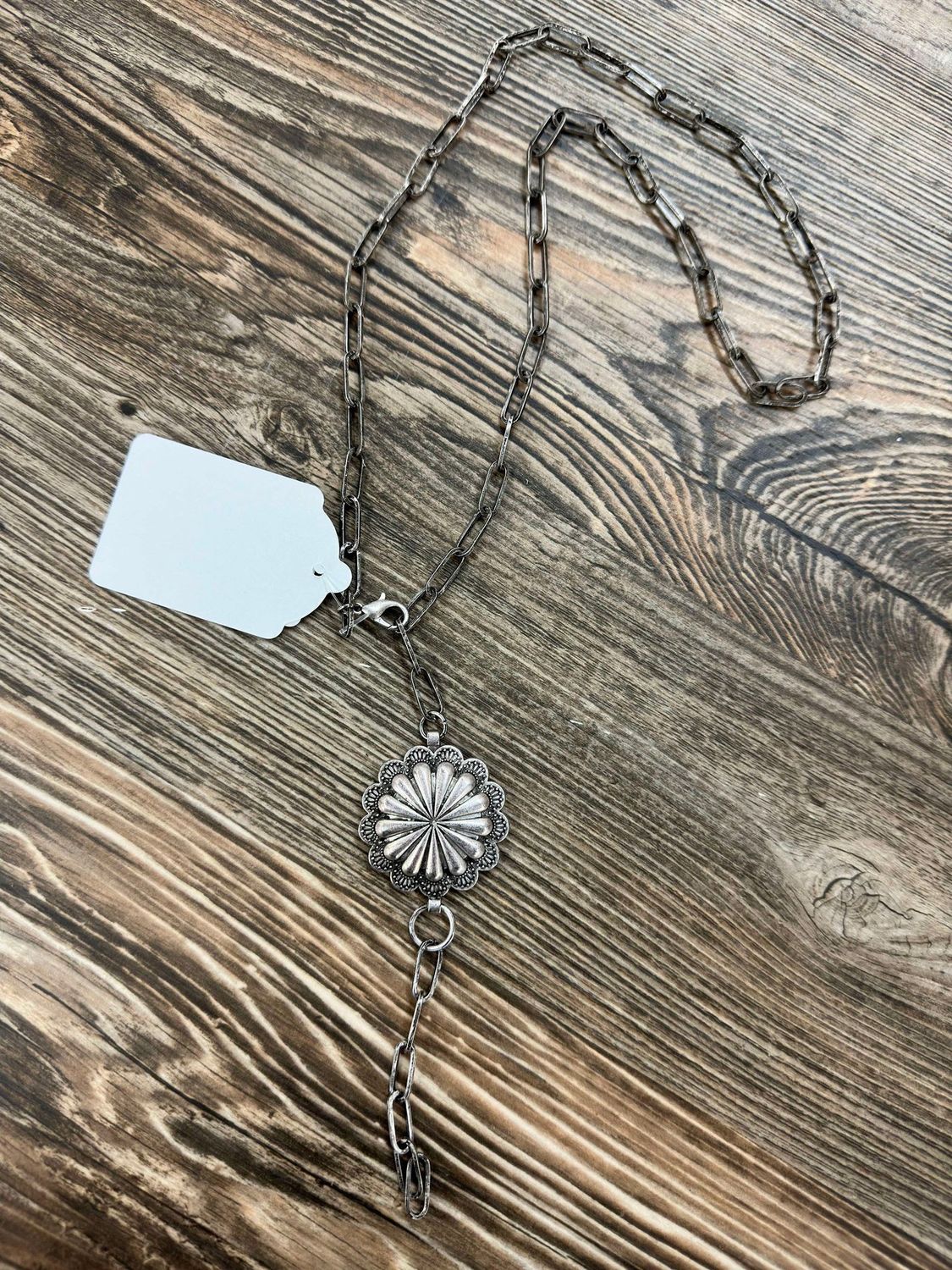 Silver Concho Necklace