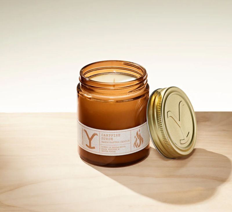 Yellowstone Campfire Suede Candle
