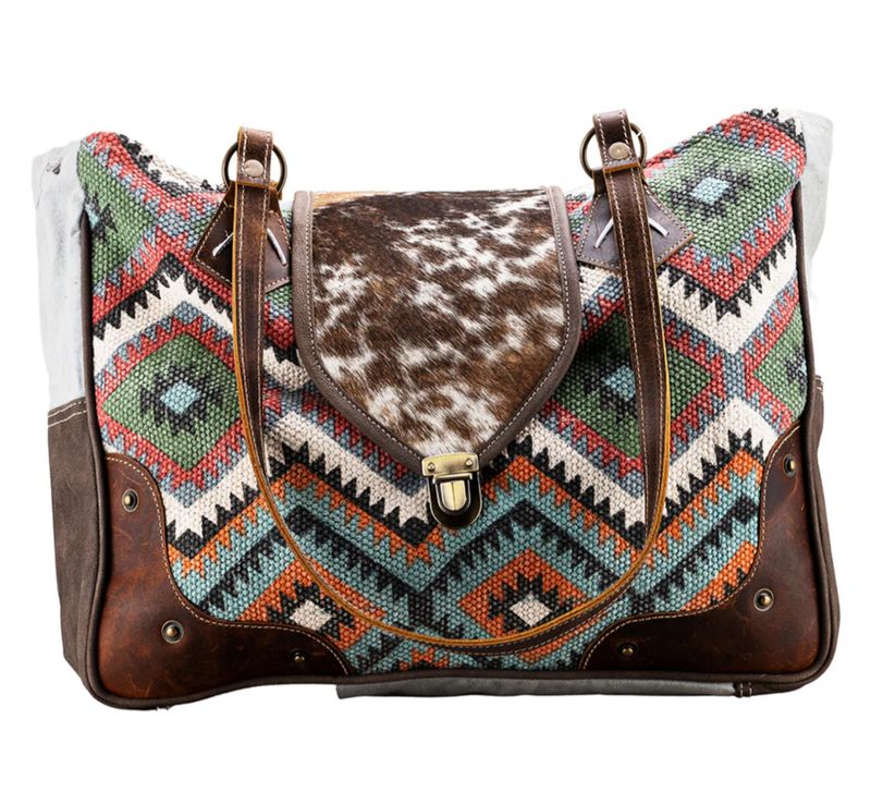 Multi-Colored Canvas Ladies Duffle Bag