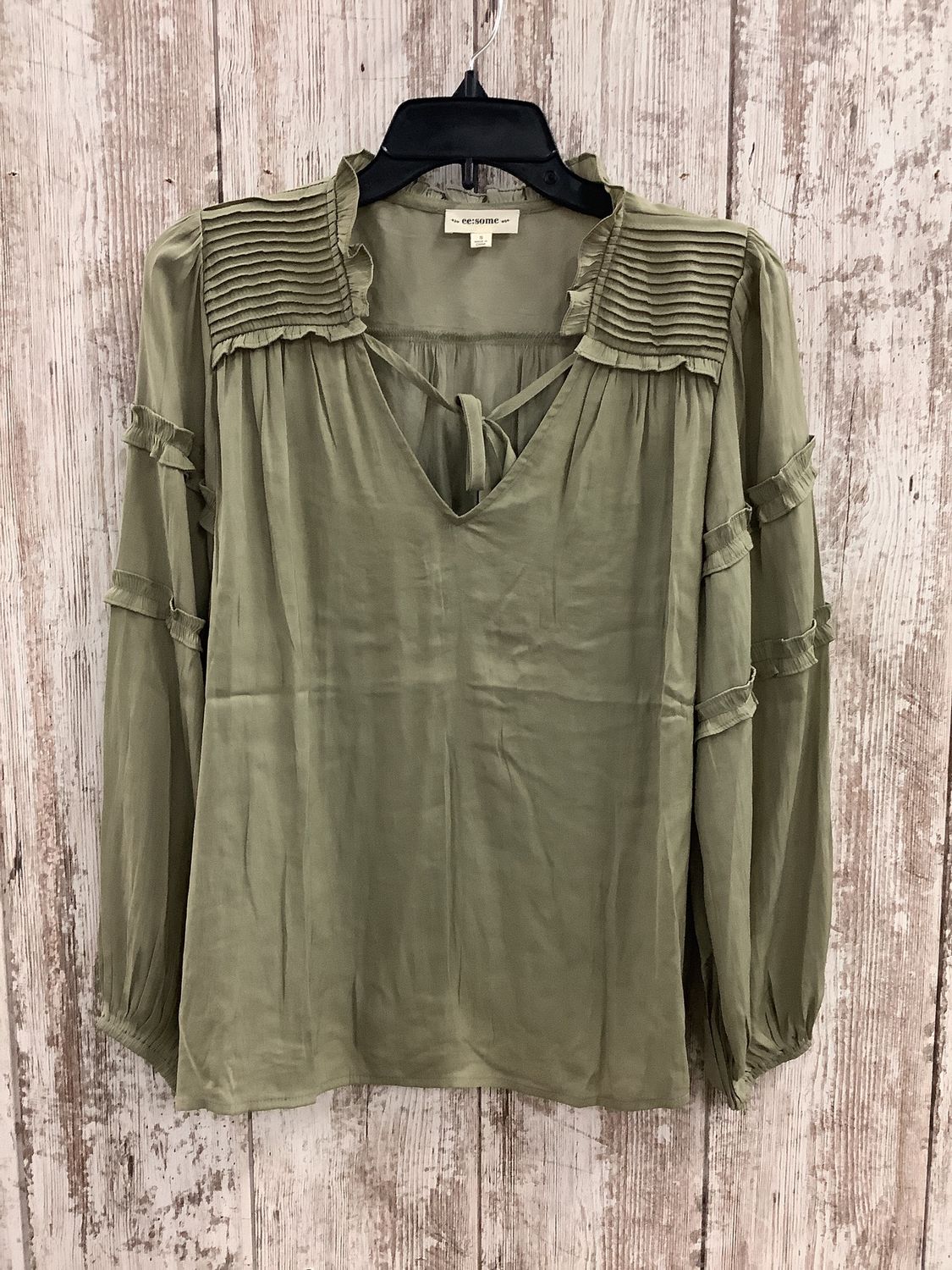 Ruffle Long Sleeve Blouse