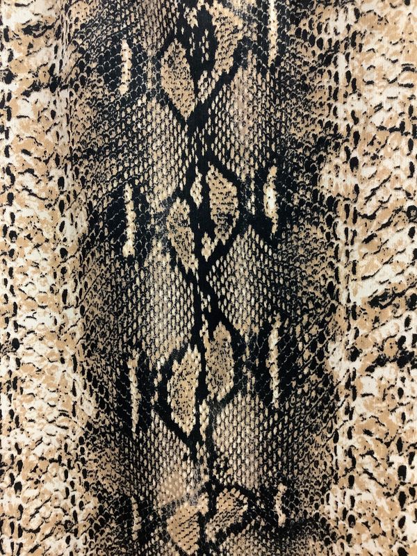 Snake Print Short Sleeve Blouse