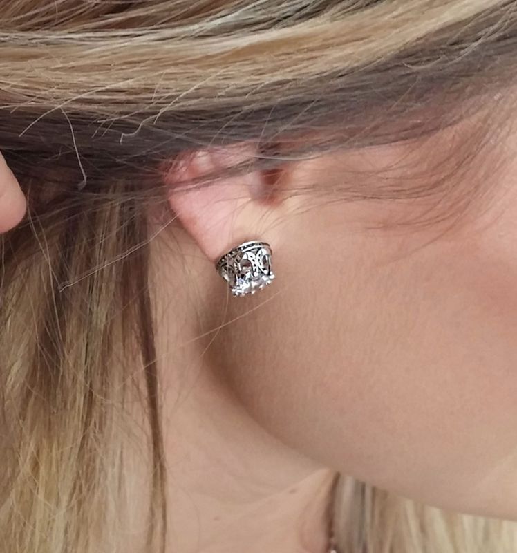 Lucky Water Horseshoe Post Earrings - MS