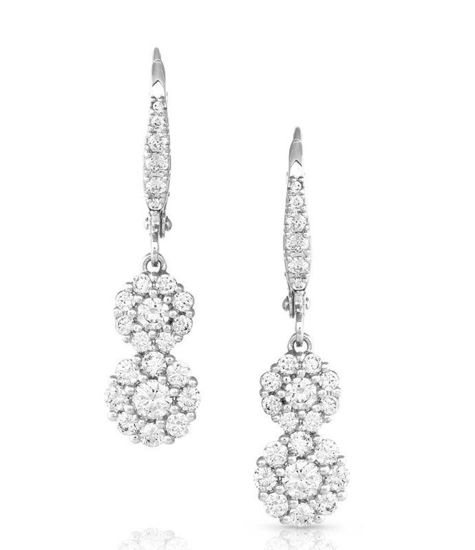 Double Pirouette Crystal Earrings- MS
