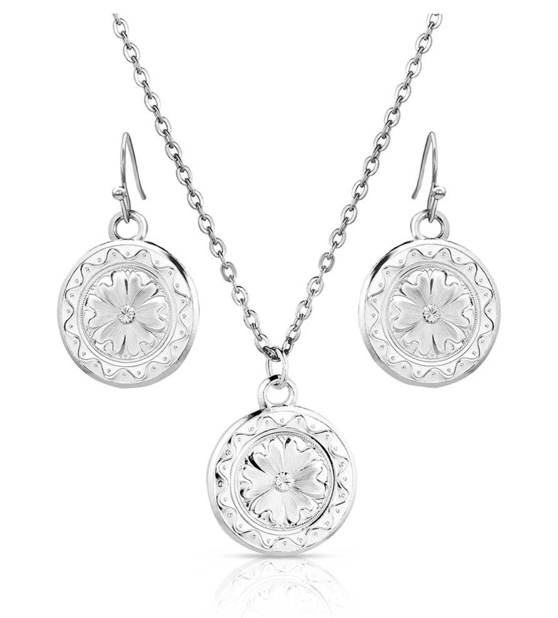 Framed Floral Jewelry Set - MS
