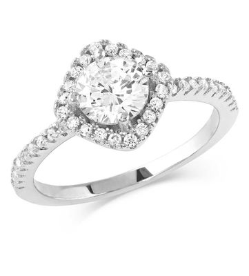 Squarely Perfect Haloed Ring - MS