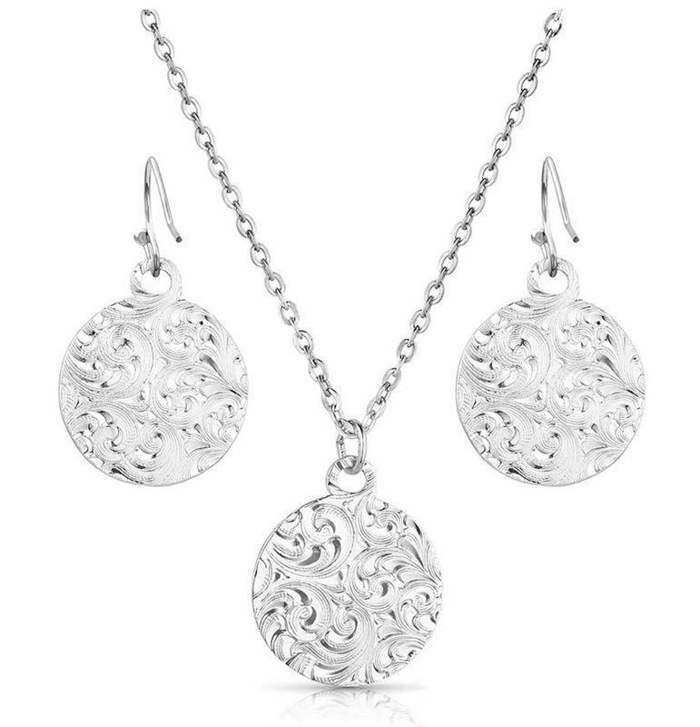 Framed Floral Jewelry Set - MS