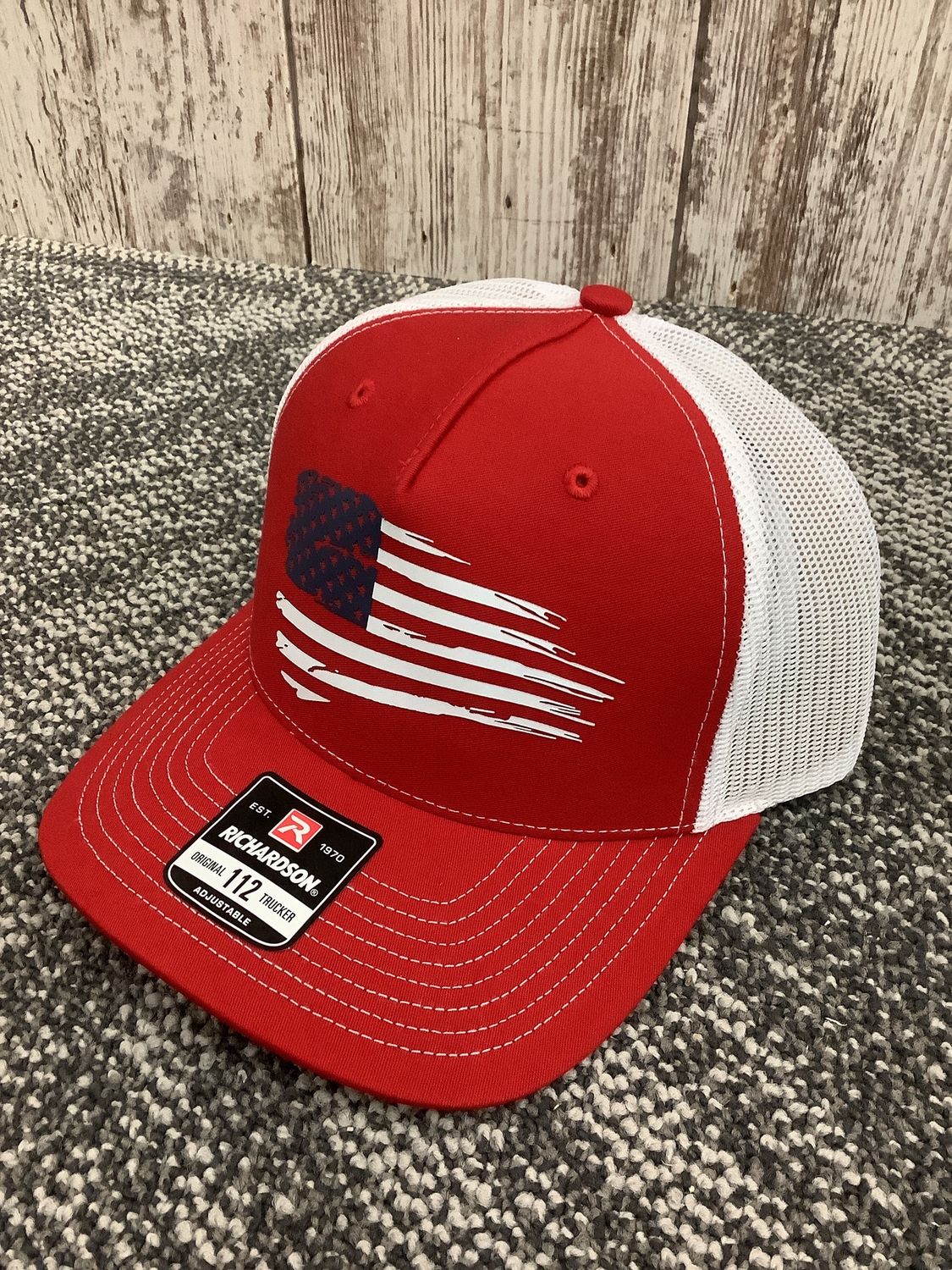 Ariat SB Distressed USA Flag Red &amp; White