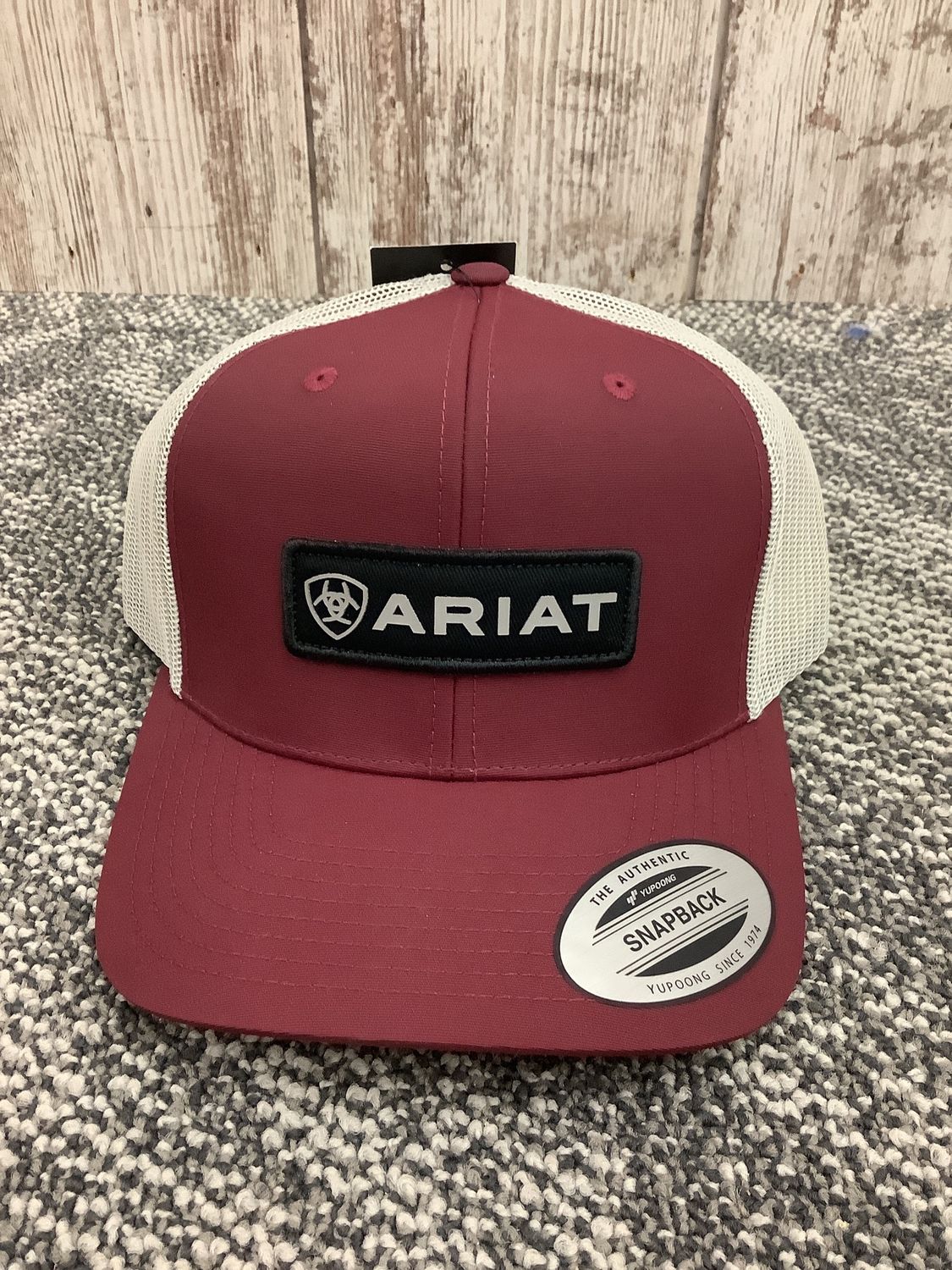 Ariat SB Wine with Black Logo Hat