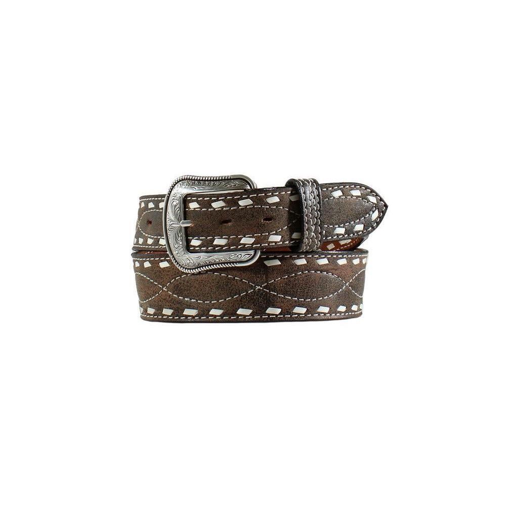 3D Men&#39;s Buckstitch Leather Belt