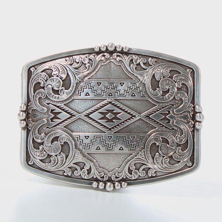 Nocona Aztec Floral Belt Buckle