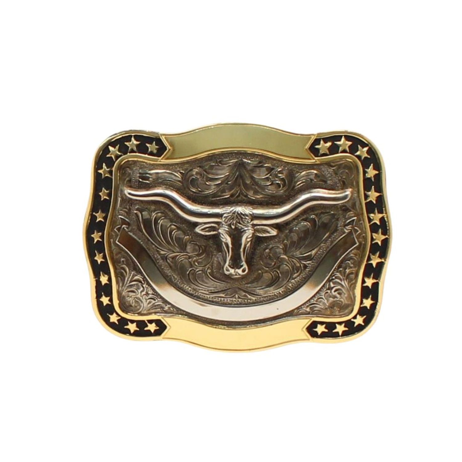 Crumrine Longhorn &amp; Stars Buckle