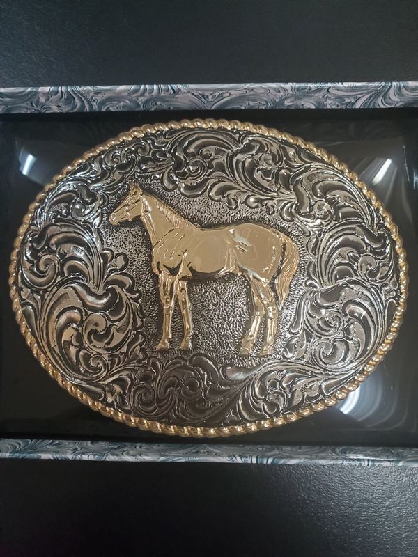 Crumrine Horse Belt Buckle