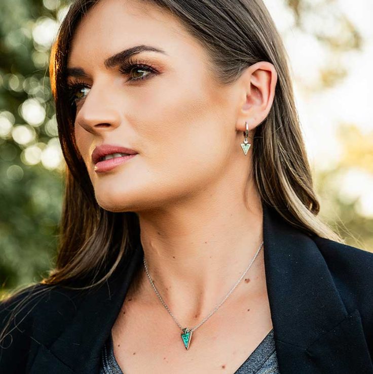 Pointed Path Turquoise Jewelry Set - MS