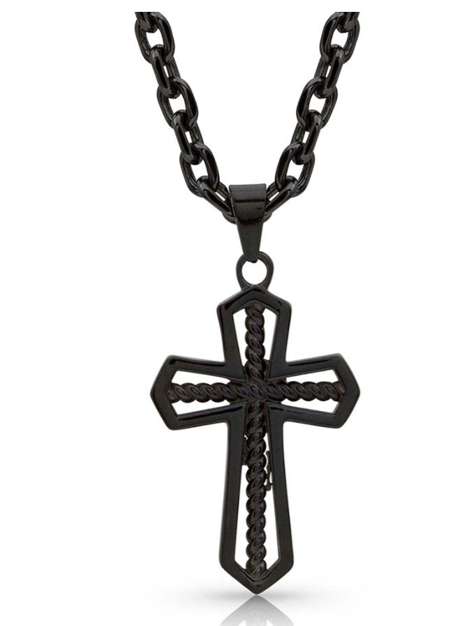 Through the Darkest Night Cross Necklace - MS