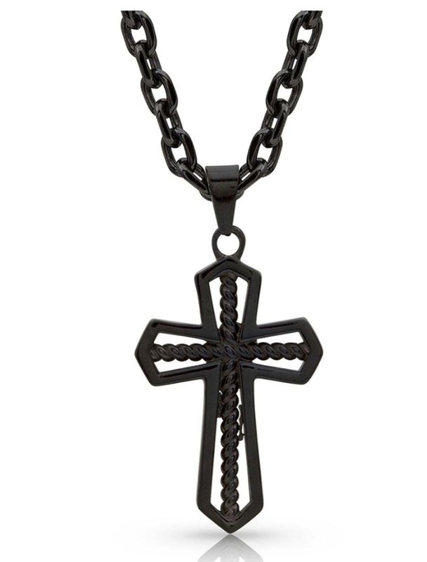 Through the Darkest Night Cross Necklace - MS