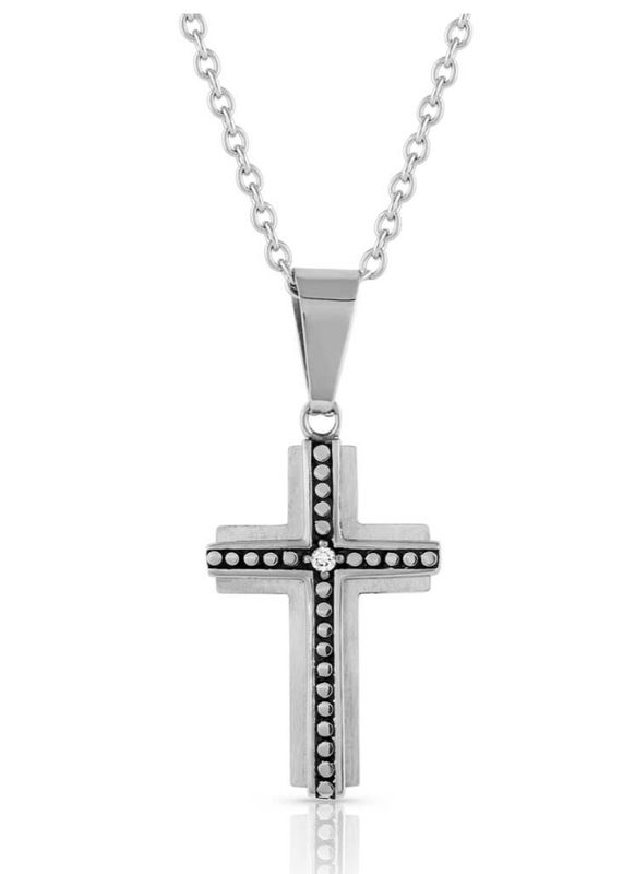 Ingrained in Faith Cross Necklace - MS