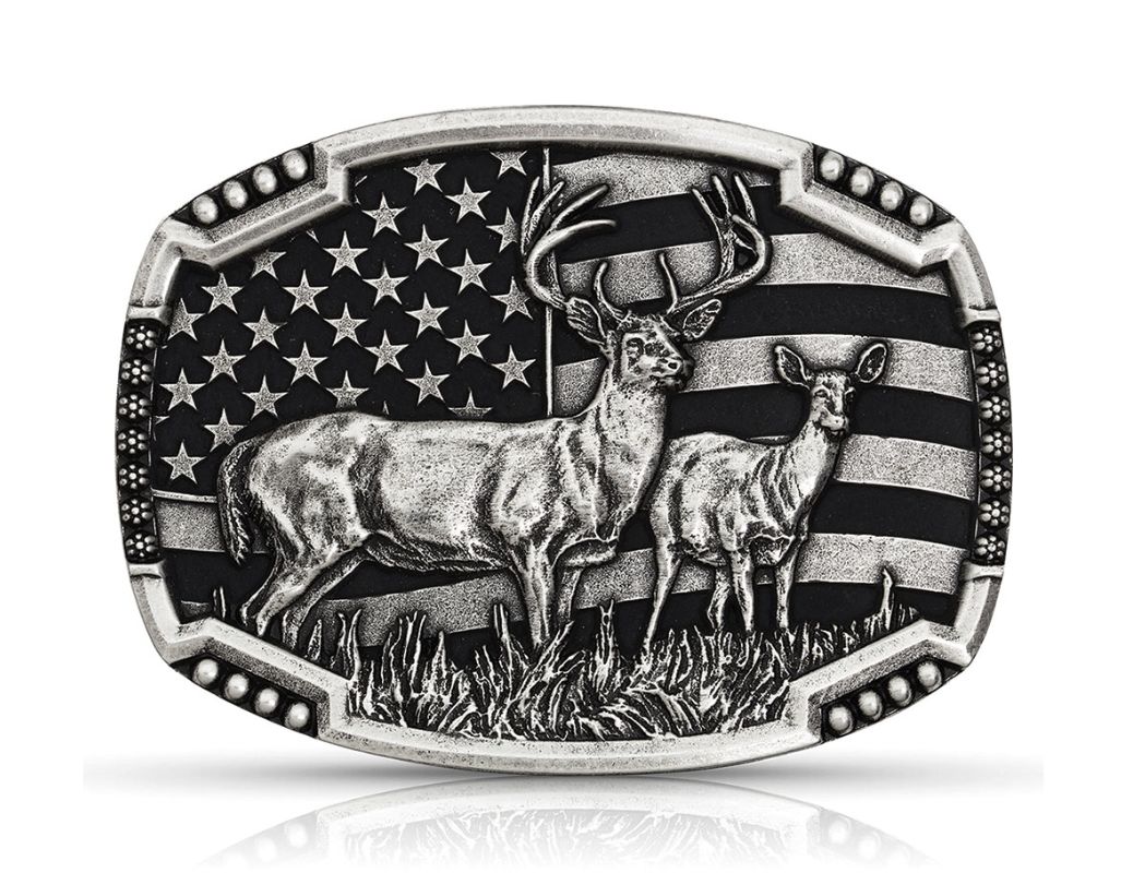 Matched Pair Deer Buckle - MS