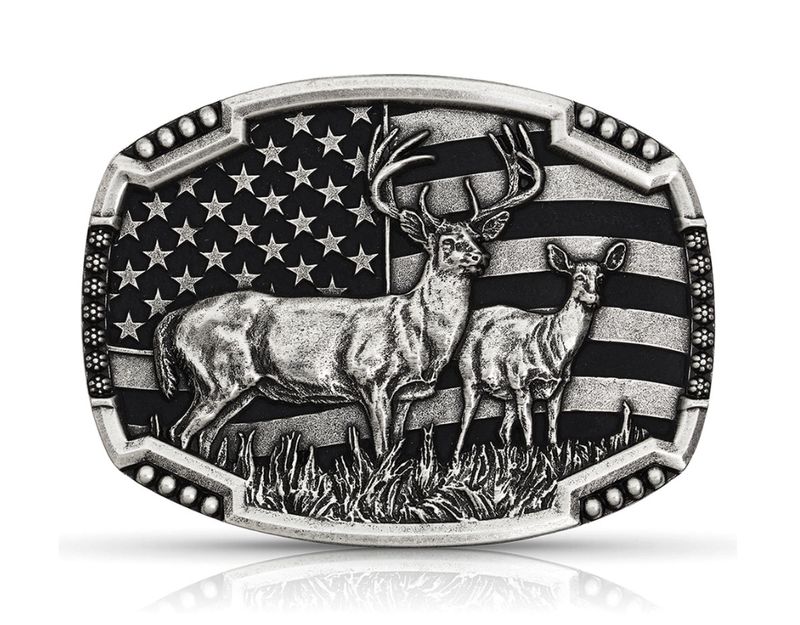 Matched Pair Deer Buckle - MS