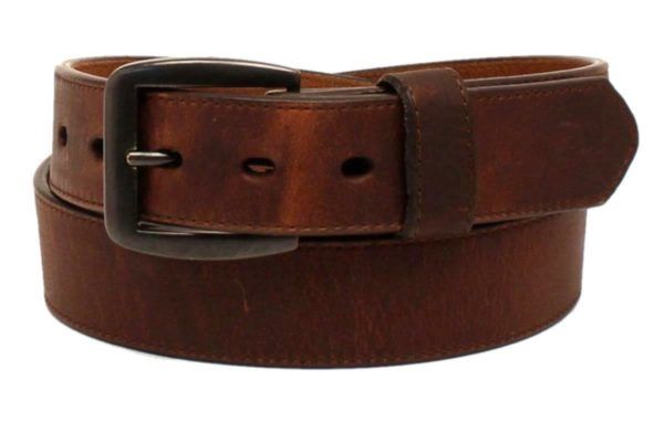 3D Brown Men&#39;s Belt Full Grain Leather