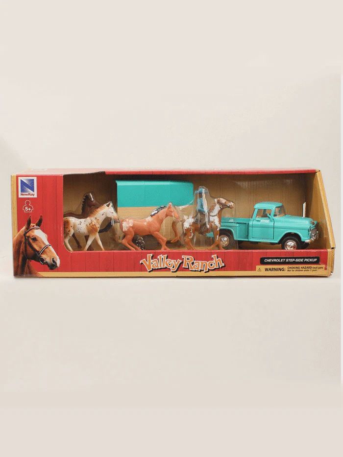 Valley Ranch Kid&#39;s Chevy &amp; Horse Trailer Western Toy