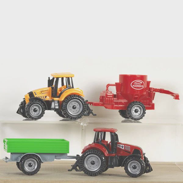 Big Time Barnyard Tractor w/ Trailer Play Set Assorted Colors