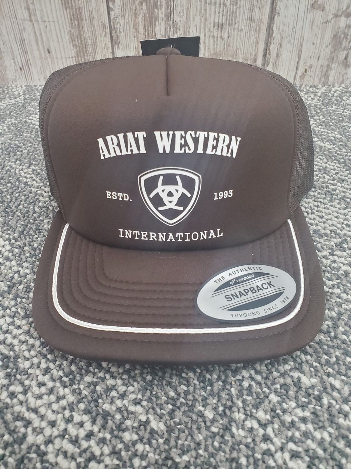 Ariat Logo Snapback Brown Foam Front Hat