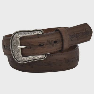 3D Boy&#39;s Crazy Correct Belt Brown with Barb