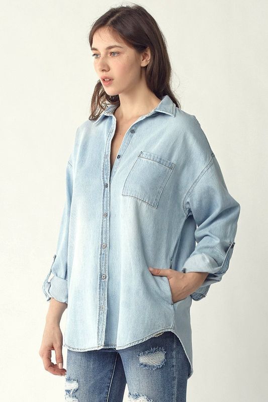 Oversized Denim Shirt