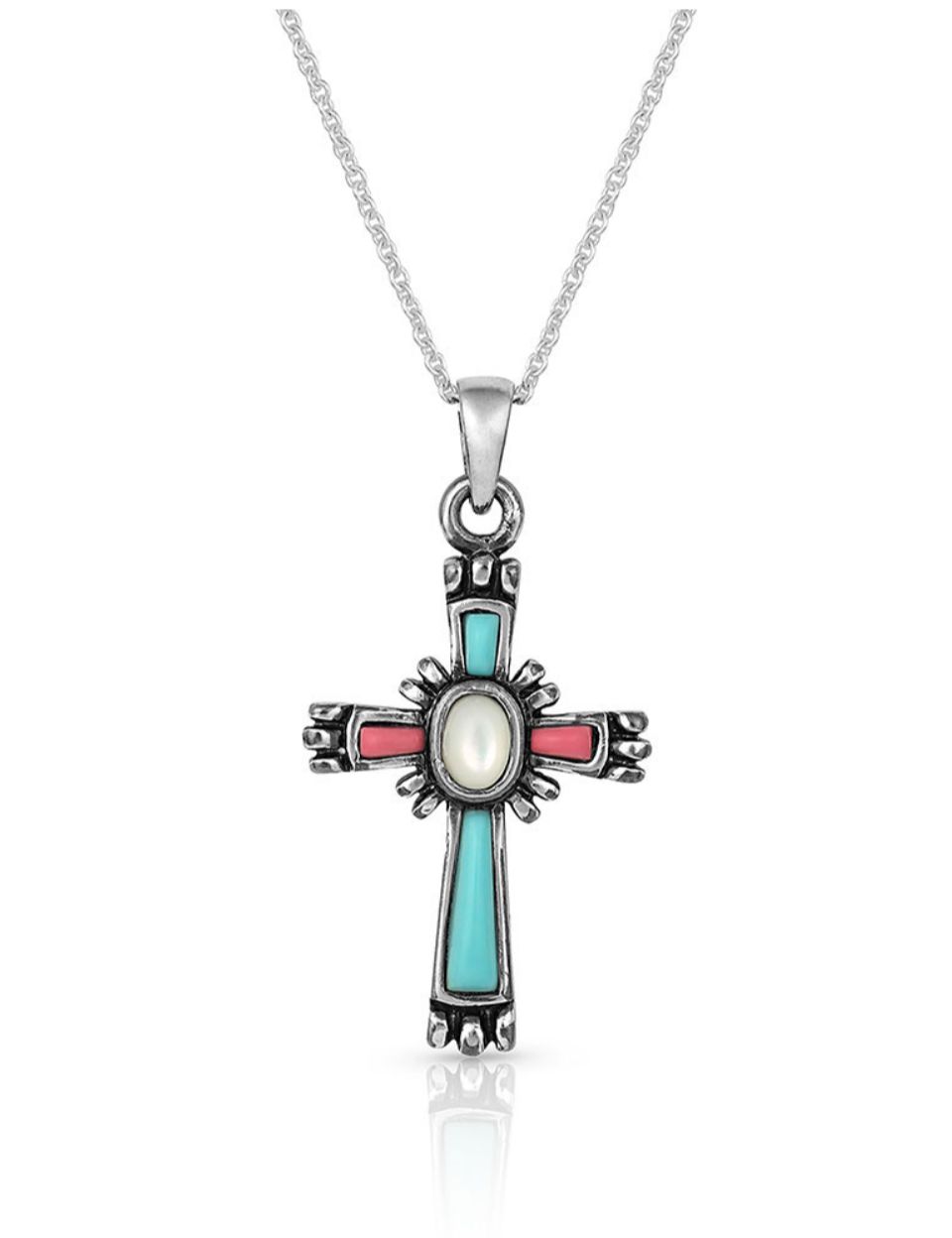 Faith Beaming Cross Necklace-  MS