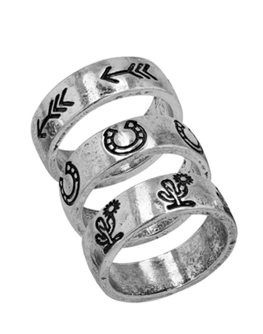 Perfectly Western Attitude Stacked Rings - MS