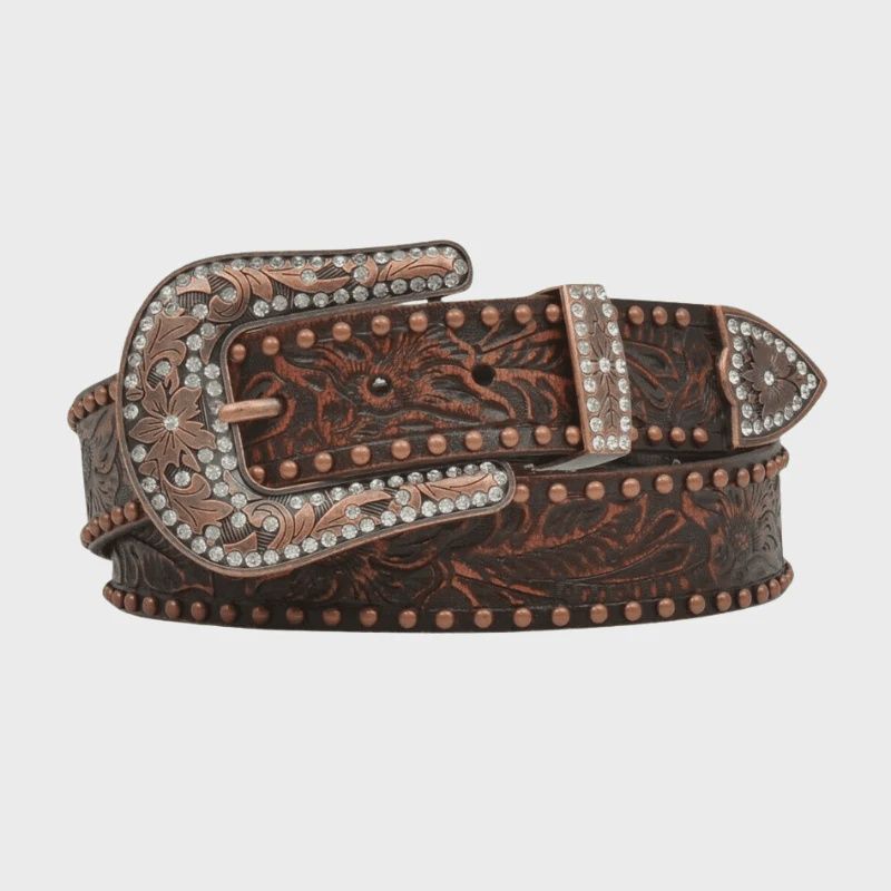 Angel Ranch Women’s Antique Copper Studded Belt