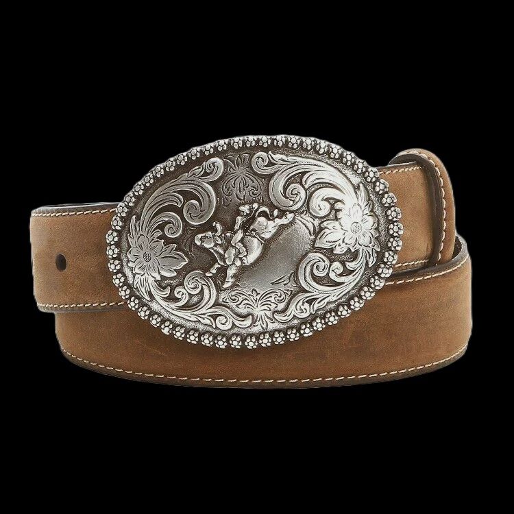 Nocona Boy’s Brown Bucking Bull Buckle Belt