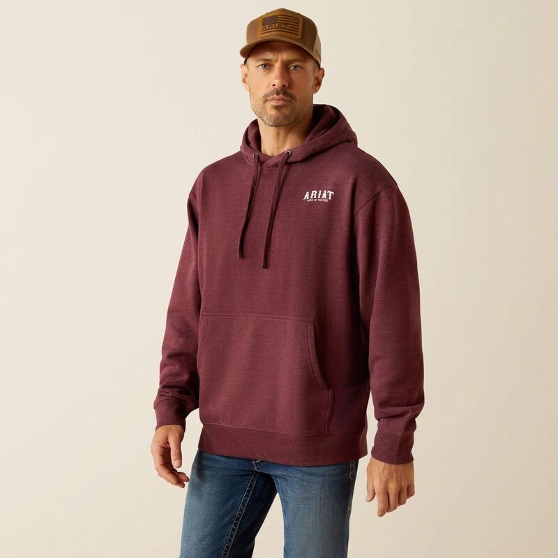 Mens Western Vertical Flag Hoodie