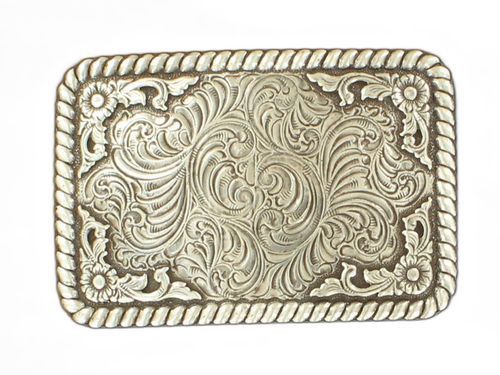 Nocona Silver Scroll Buckle