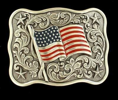 Nocona Youth USA Scalloped Edge Buckle